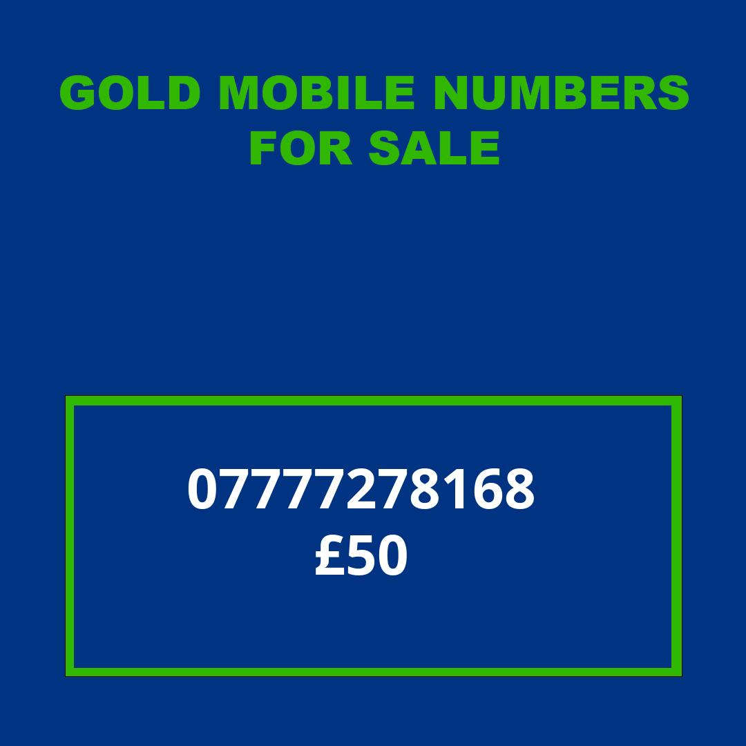 07777278168 VIP Mobile Numbers Gold Fancy Mobile Numbers Image