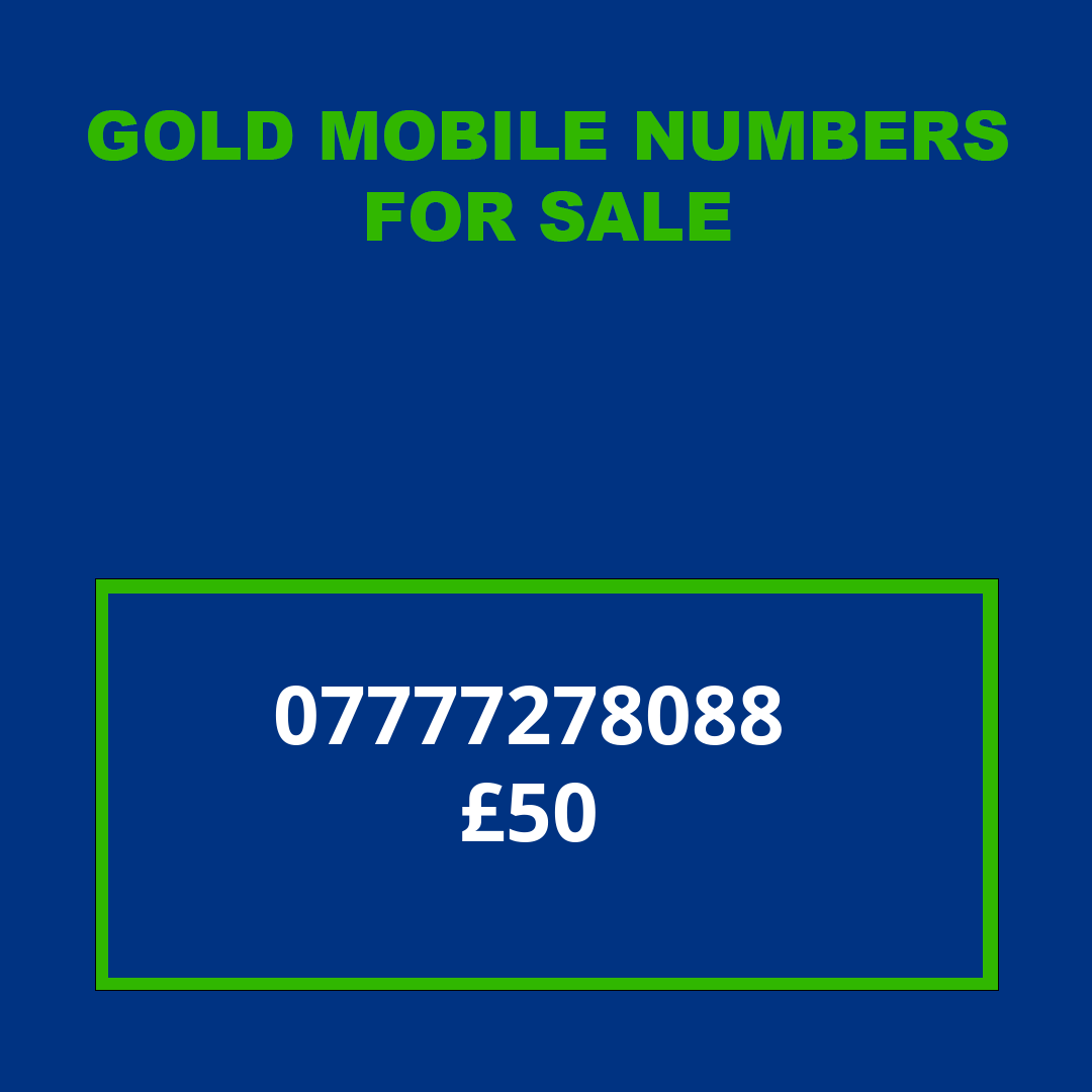 07777278088 VIP Mobile Numbers Gold Fancy Mobile Numbers Image
